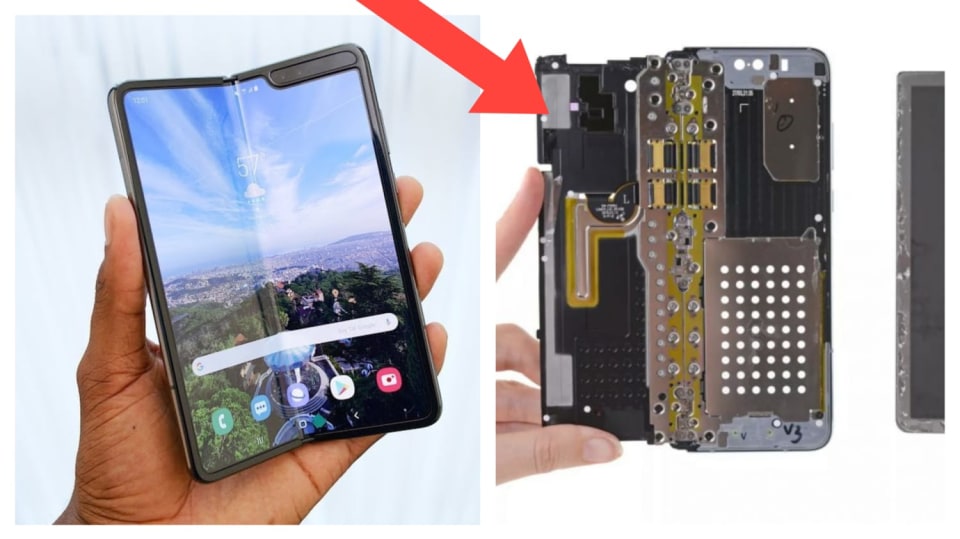 Samsung Galaxy Fold rozebrán do posledního šroubku